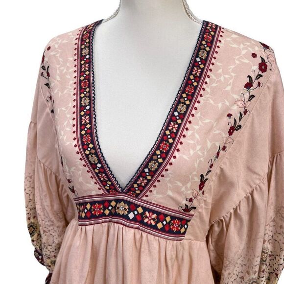 Agua Bendita NWT Alex Kezia Hand Made Mini Dress Pink Size Small - Picture 4 of 13